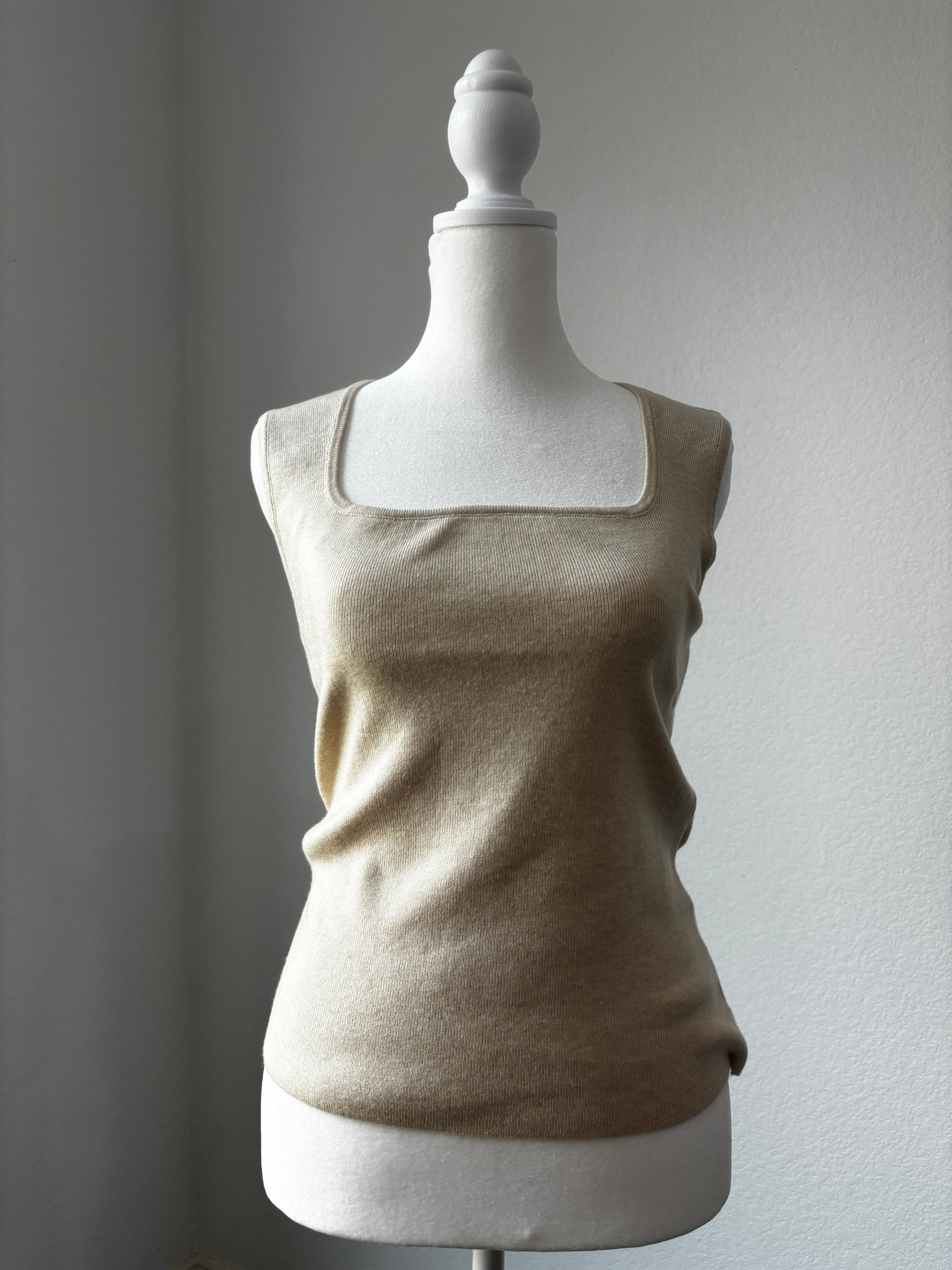 Square Neck Oatmeal Tank
