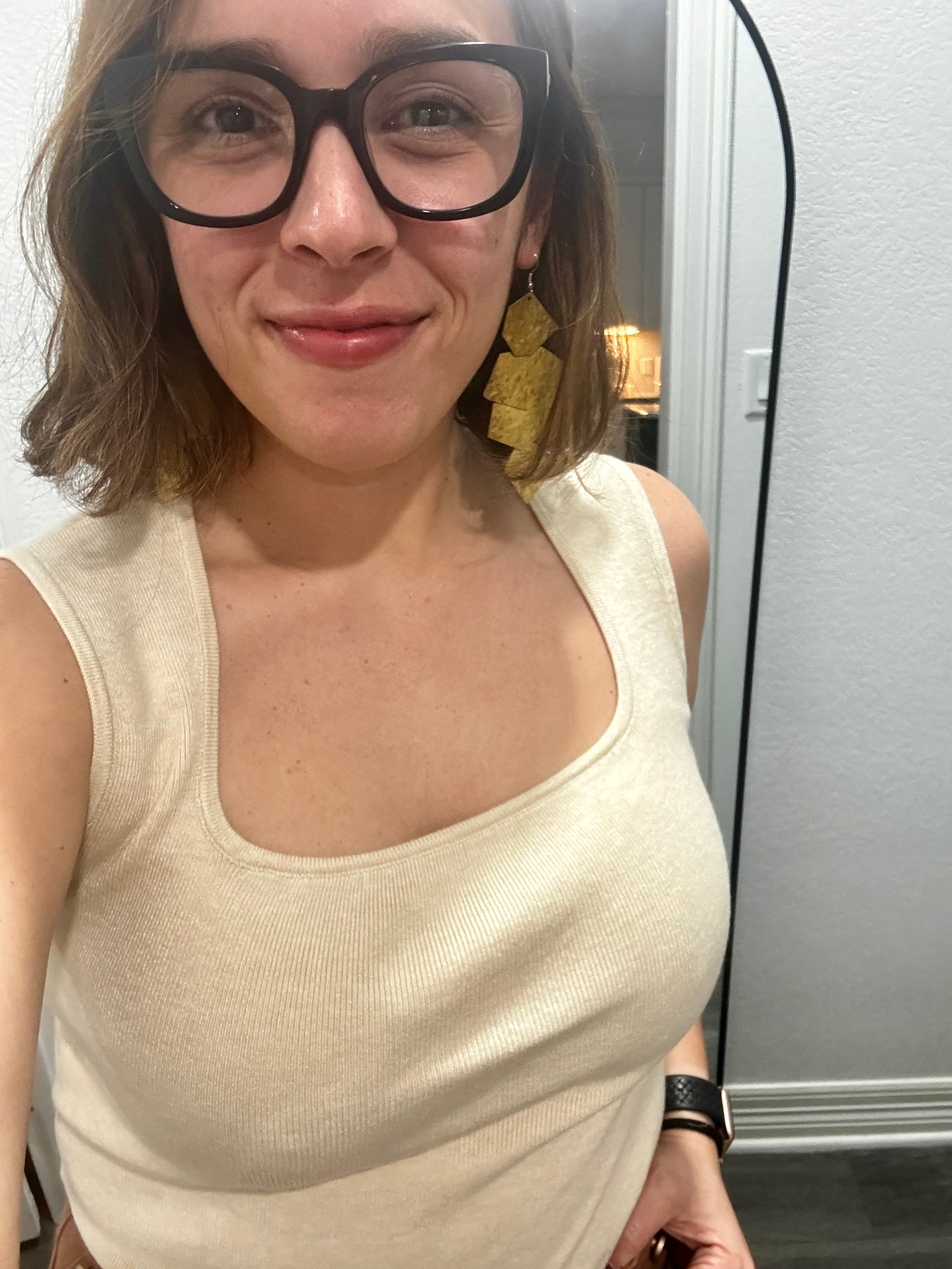 Square Neck Oatmeal Tank