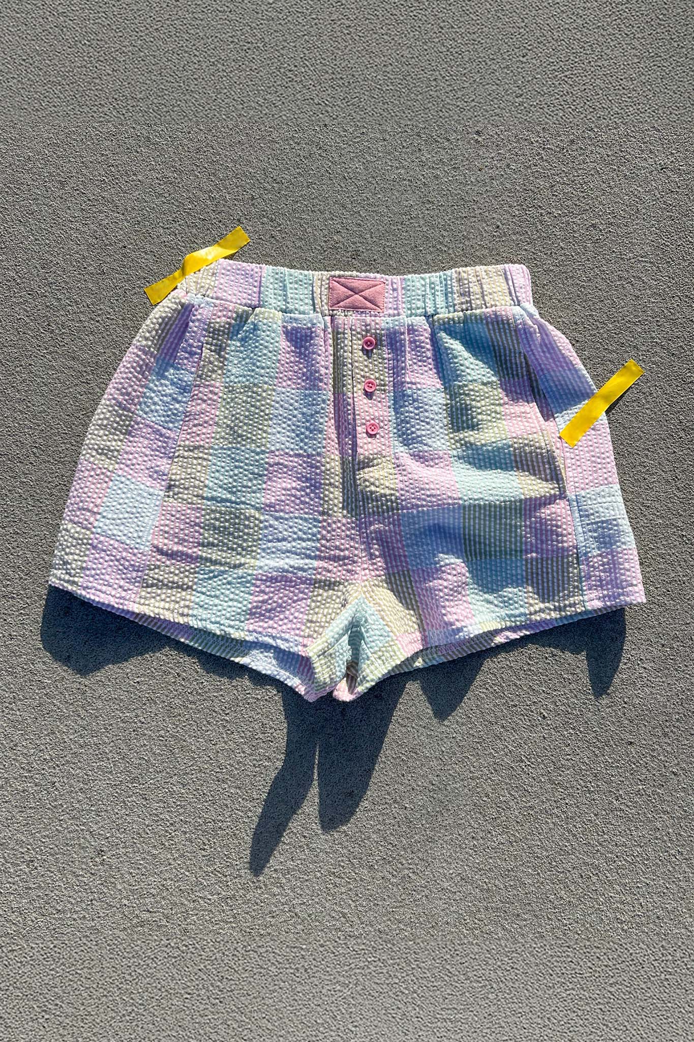 Checker Boxer Shorts with Pockets