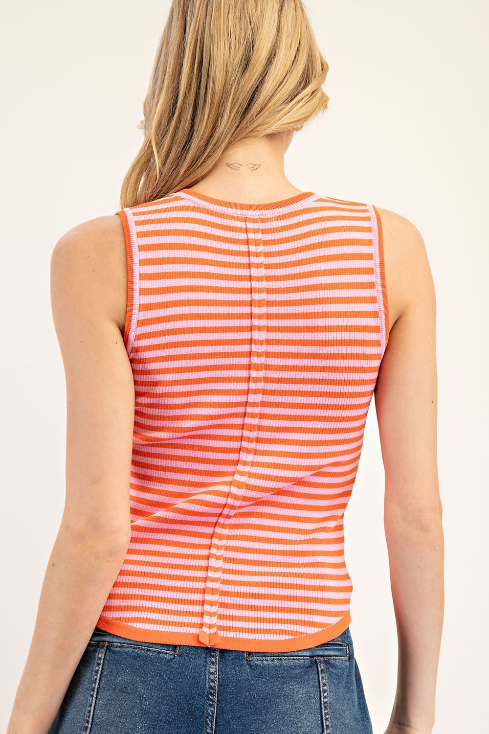 Striped Scoop Neck Tank Top