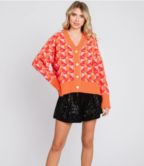 Multicolor Geometric Sweater