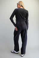 Tessa Wrap Jumpsuit - Ash Black
