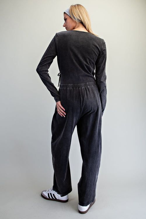 Tessa Wrap Jumpsuit - Ash Black