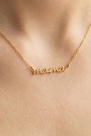 Mama Pendant Necklace Silver