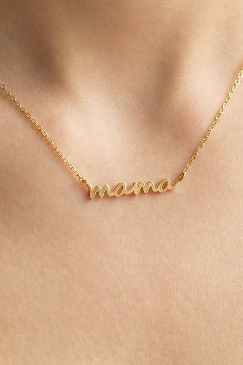 Mama Pendant Necklace Silver