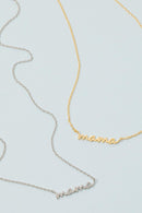Mama Pendant Necklace Silver
