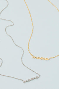 Mama Pendant Necklace Silver
