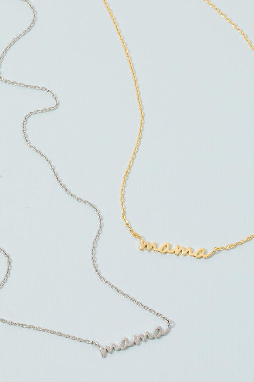 Mama Pendant Necklace Silver