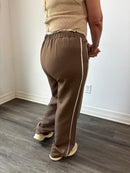 Amy Side Stripe Slacks Coco