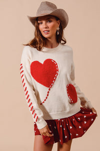 Fuzzy Heart Valentine Sweater