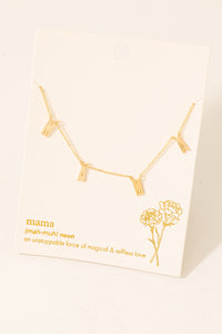 Elara Mama Station Necklace Gold
