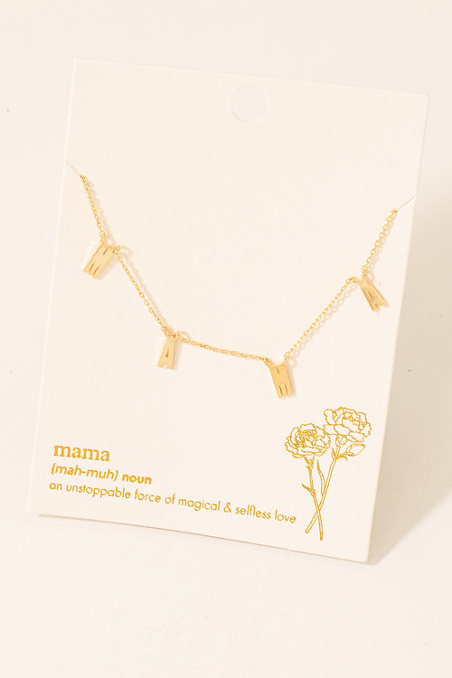 Elara Mama Station Necklace Silver