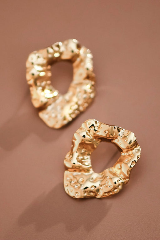 Sophie Gold Plated Irregular Stud Earrings
