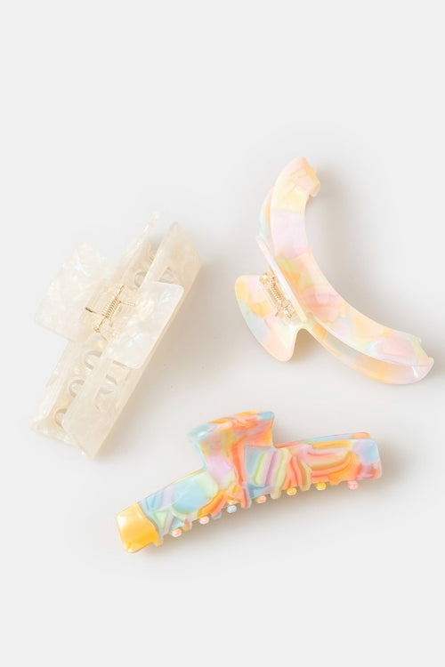 Aria Hair Claw – Rainbow Mix