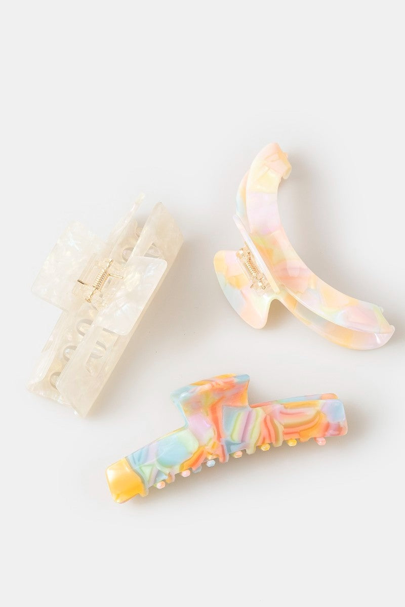 Aria Hair Claw – Rainbow Mix