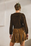 Stevie Leopard Sailor Collar Jacket