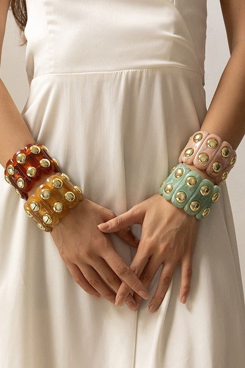 Tina Color-Block Bracelet - Jade