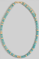 Clara Semi-Precious Stone Necklace - Turquoise