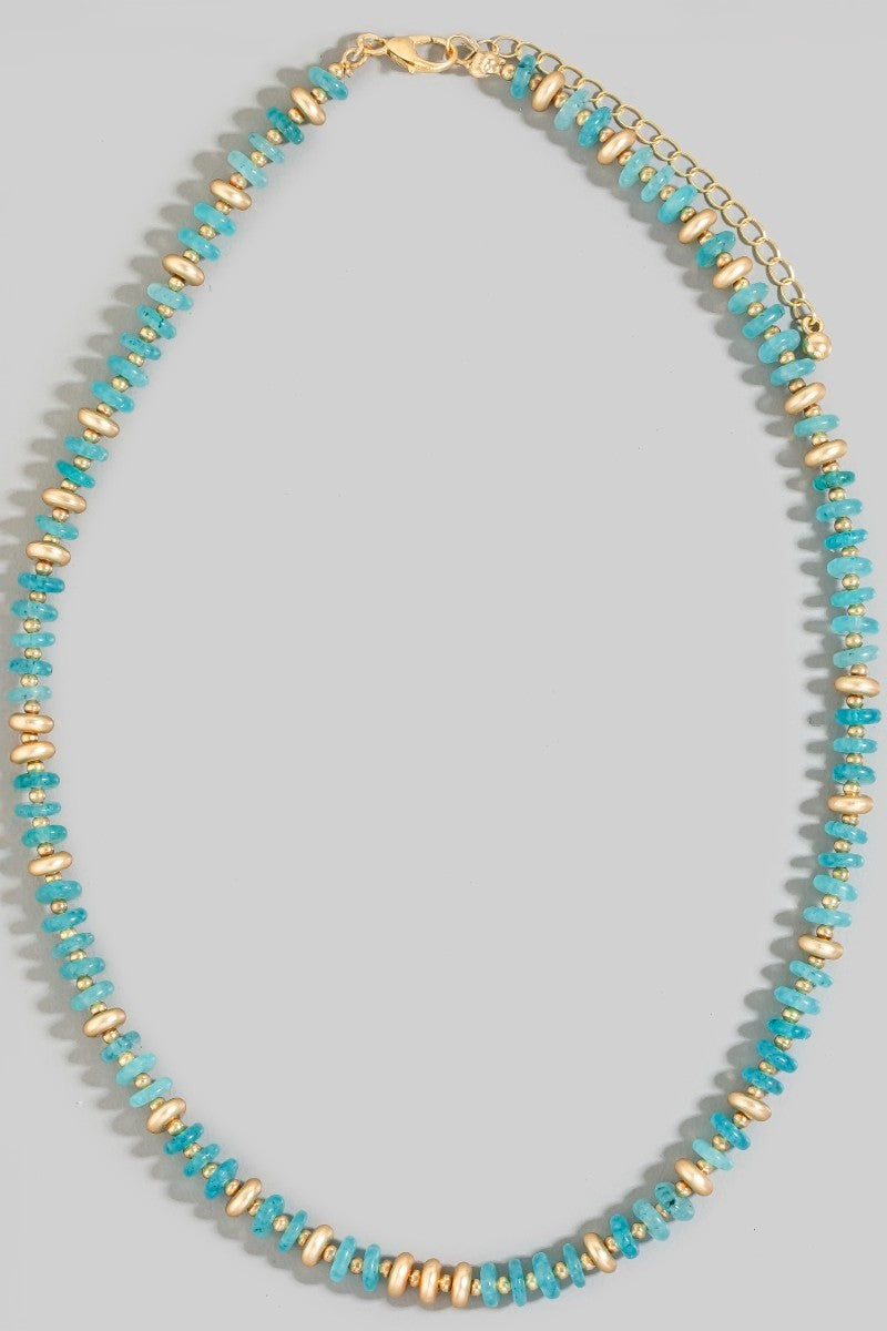 Clara Semi-Precious Stone Necklace - Turquoise