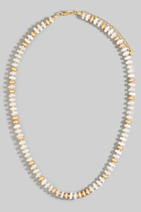 Clara Semi-Precious Stone Necklace - White