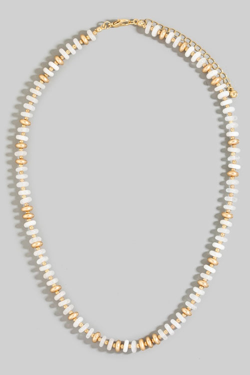 Clara Semi-Precious Stone Necklace - White