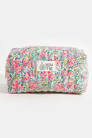 Lila Floral Print Makeup Pouch