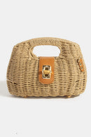 Ellis Woven Edge Handbag - Khaki
