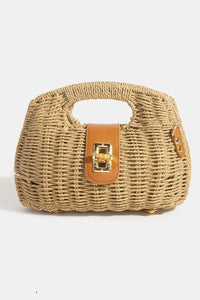 Ellis Woven Edge Handbag - Khaki