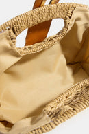 Ellis Woven Edge Handbag - Khaki