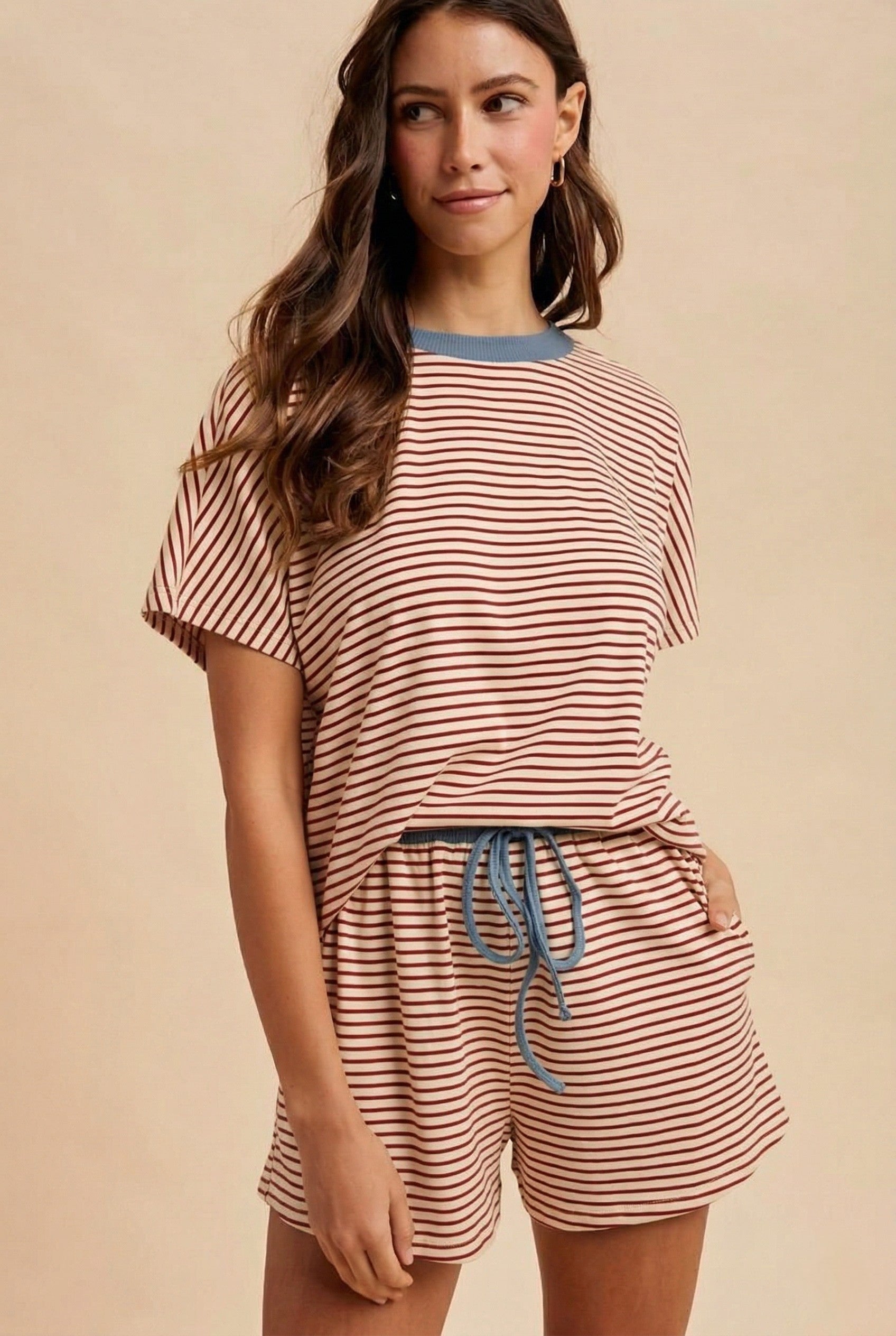 Amalia Loose Fit Striped Top