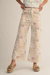 Eliana Pastel Patchwork Wide Leg Pants