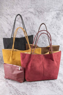 Sloane Suede Tote Bag - Dark Brown