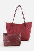 Sloane Suede Tote Bag - Burgandy