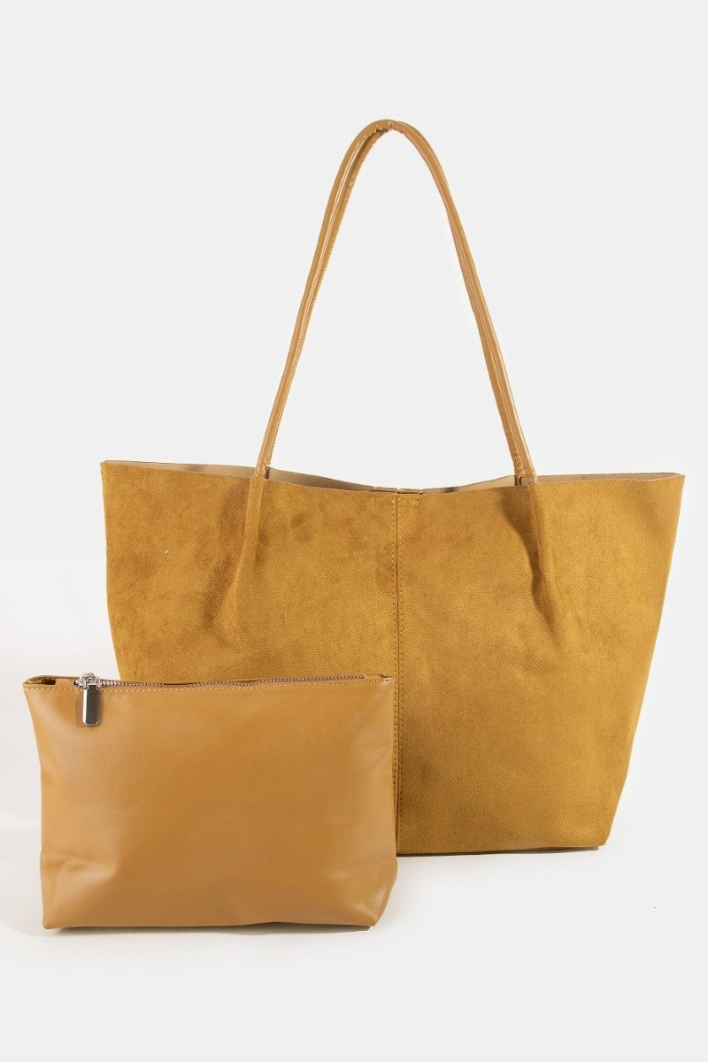 Sloane Suede Tote Bag - Light Brown