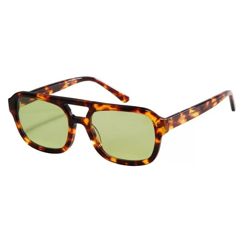 Harper Oversized Sunglasses - Tort/Green
