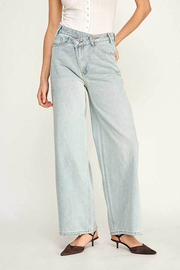 Valentina Crossover Wide Leg Jean