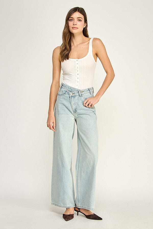 Valentina Crossover Wide Leg Jean