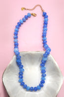 Kiara Natural Stone Necklace - Blue