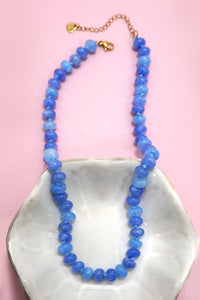 Kiara Natural Stone Necklace - Blue