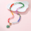 Izzy Stone & Glass Beaded Necklace - Jade