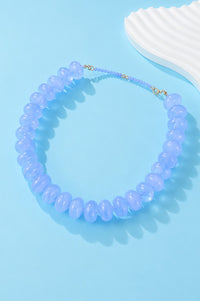Margot Chunky Beaded Necklace - Blue