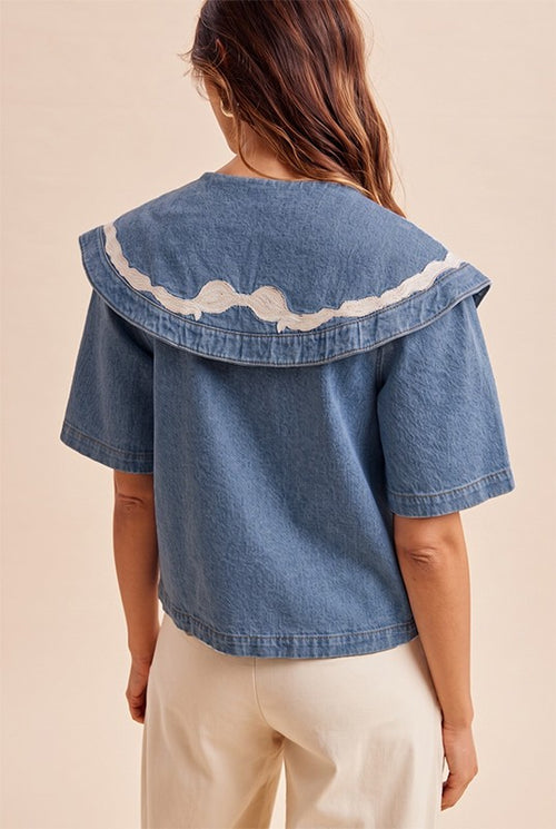 Marianne Sailor Top - Denim