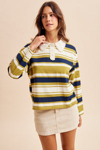 Ruthie Stripe Rugby Polo