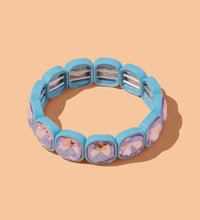 Lila Enamel Stretch Bracelet Blue/Pink