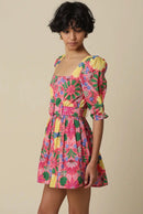 Valencia Bloom Belted Mini Dress