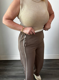 Amy Side Stripe Slacks Coco