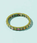 Tina Enamel Stretch Bracelet Olive Green