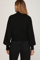 Laura Long Sleeve Mock Neck Sweater