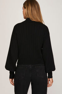 Laura Long Sleeve Mock Neck Sweater