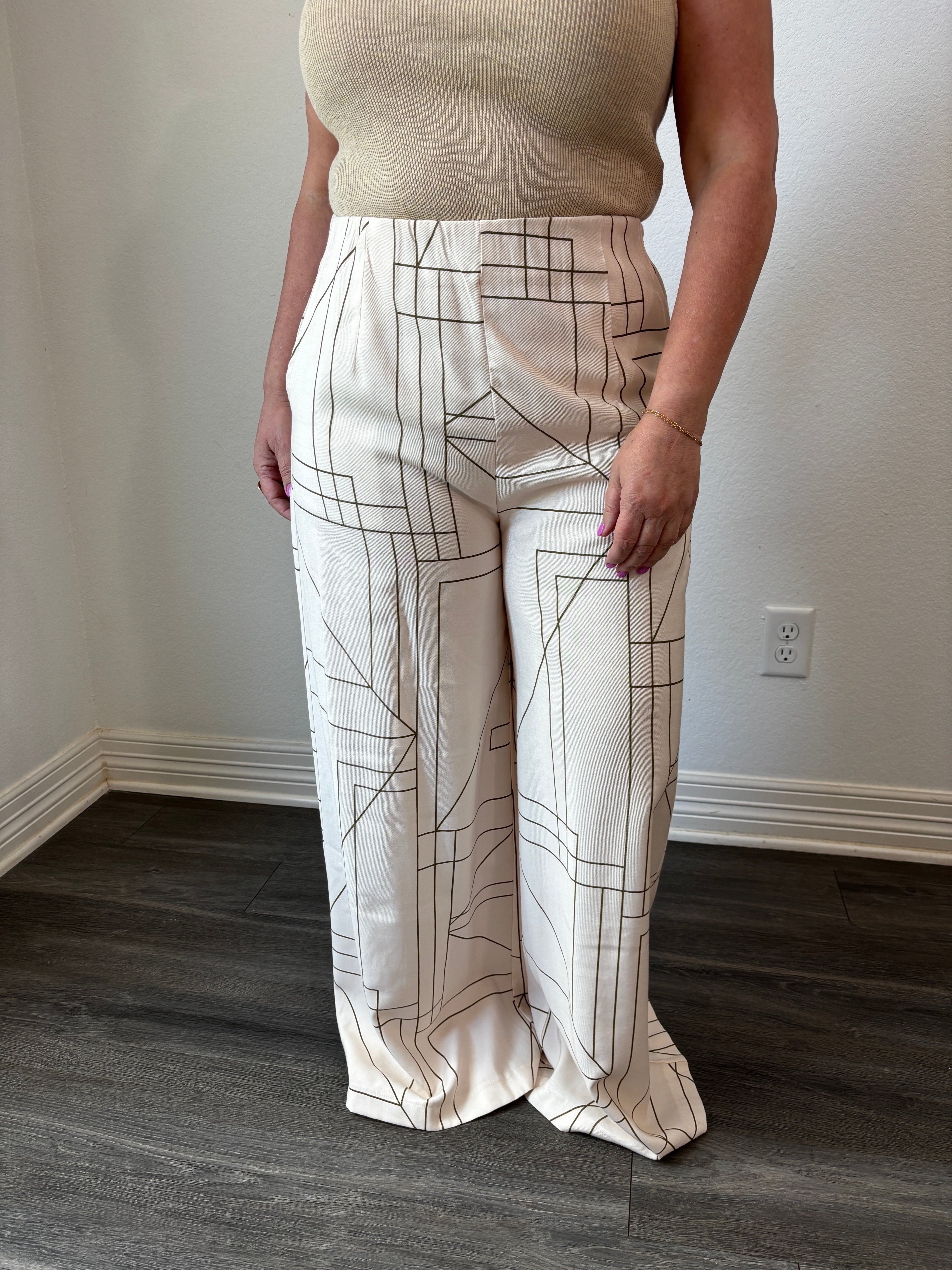 Blair Abstract Lines Wide Leg Pants